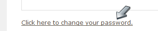 Change password hyperlink