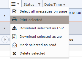 Print selected messages